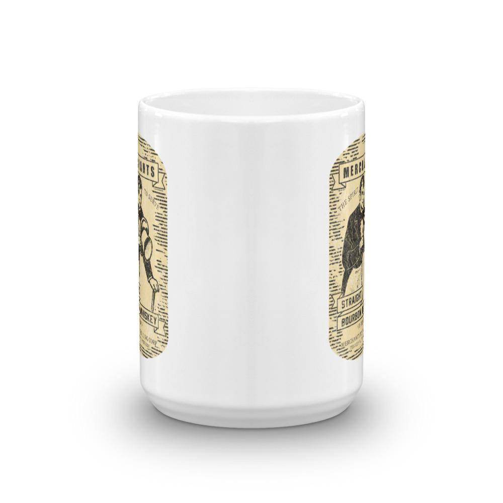 Deluxe Bourbon Whiskey / Merchants Distilling (design 3) - Terre Haute Indiana - Coffee Mug - EdgyHaute