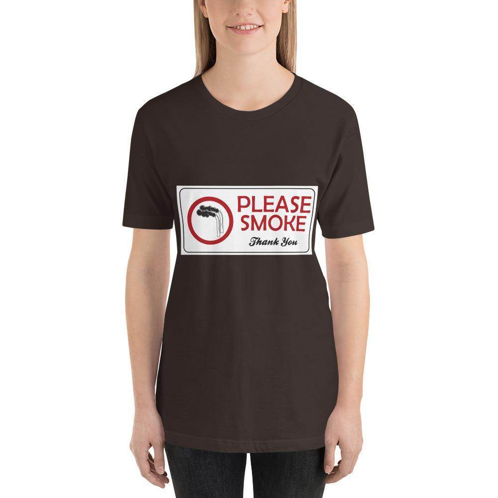 Please Smoke - Short-Sleeve Unisex T-Shirt - EdgyHaute