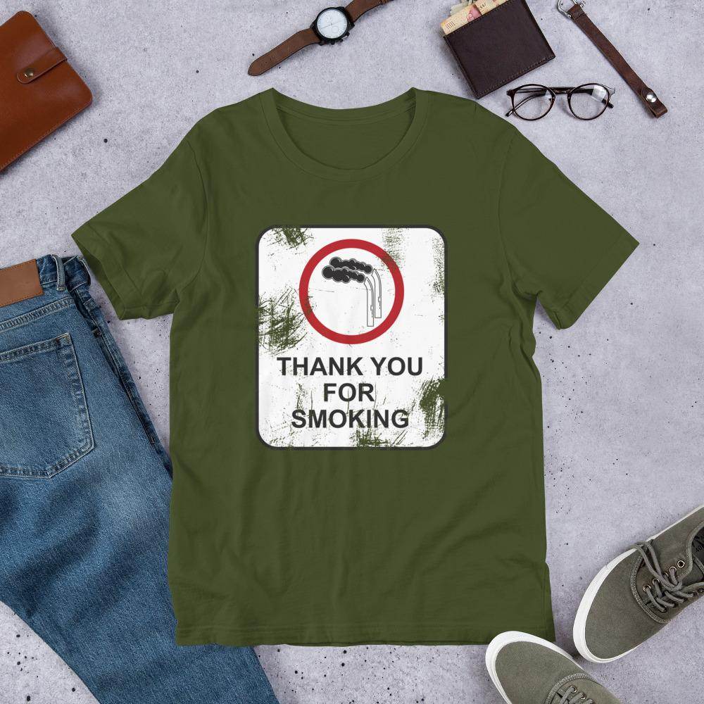 Thank You For Smoking (distressed) - Short-Sleeve Unisex T-Shirt - EdgyHaute
