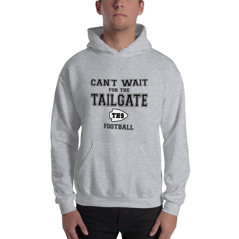Terre Haute South HS Braves - Tailgate (black/white) - Hooded Sweatshirt - EdgyHaute