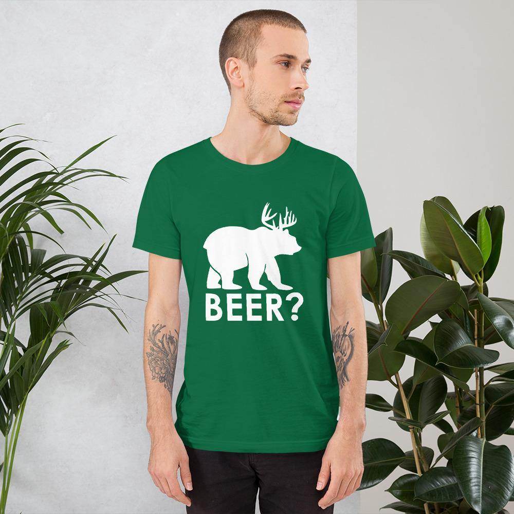 Beer? (white) - Short-Sleeve Unisex T-Shirt - EdgyHaute
