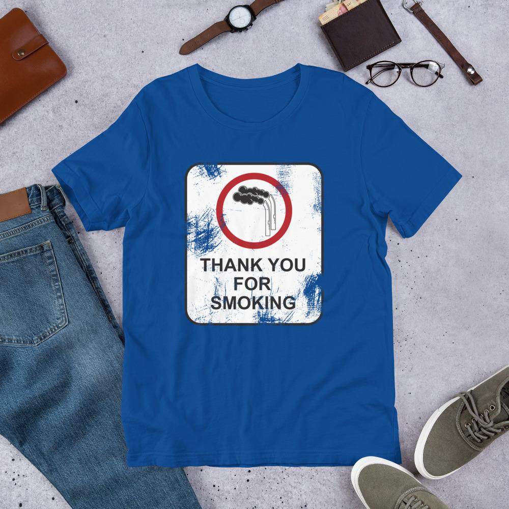 Thank You For Smoking (distressed) - Short-Sleeve Unisex T-Shirt - EdgyHaute