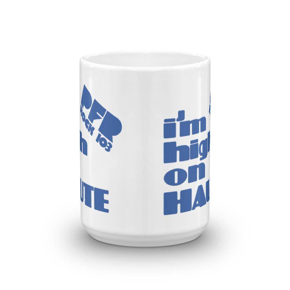 WPFR 103 - High on Haute (blue) - Terre Haute Indiana - Coffee Mug - EdgyHaute