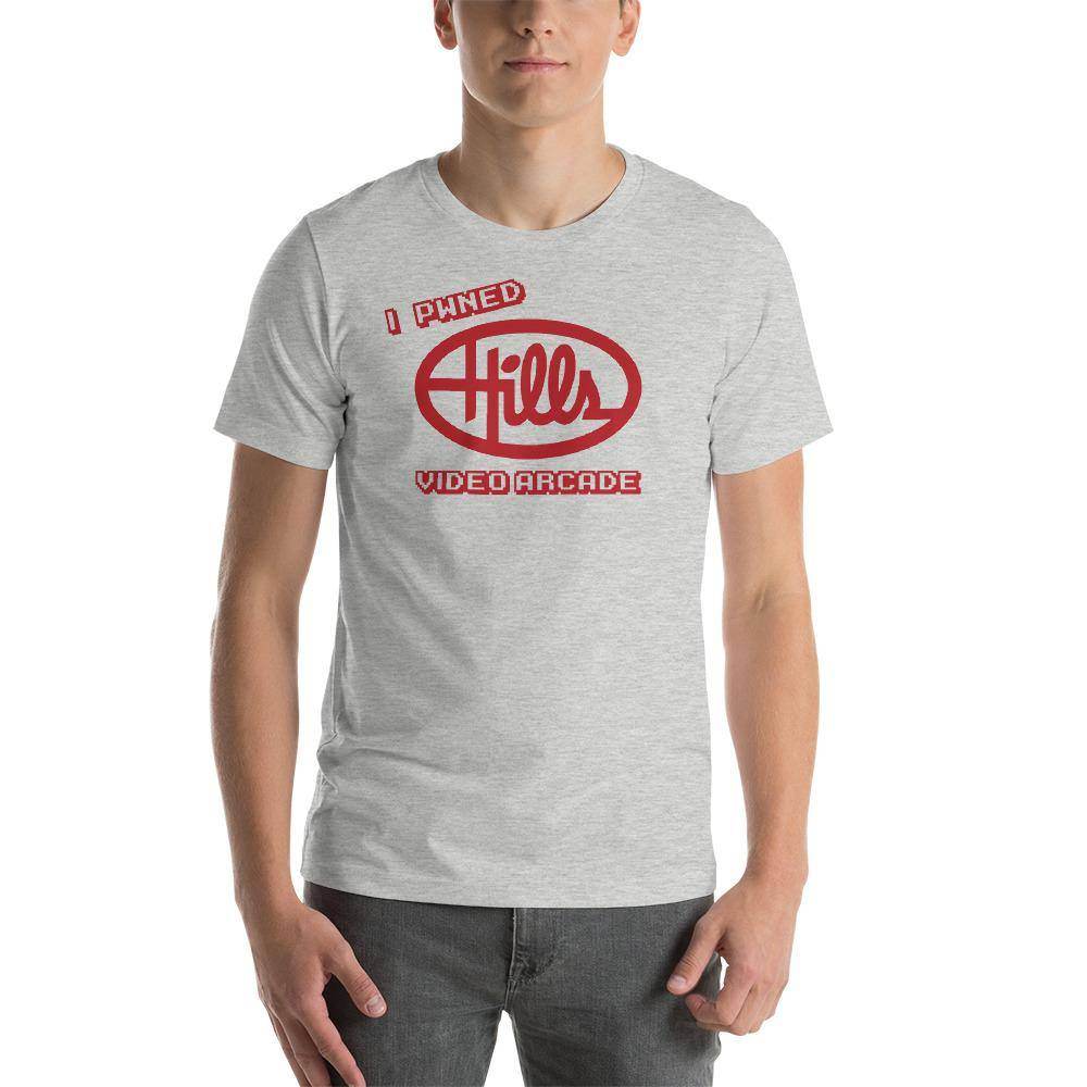 Hills Department Store Video Arcade (red) - Terre Haute Indiana - Short-Sleeve Unisex T-Shirt - EdgyHaute