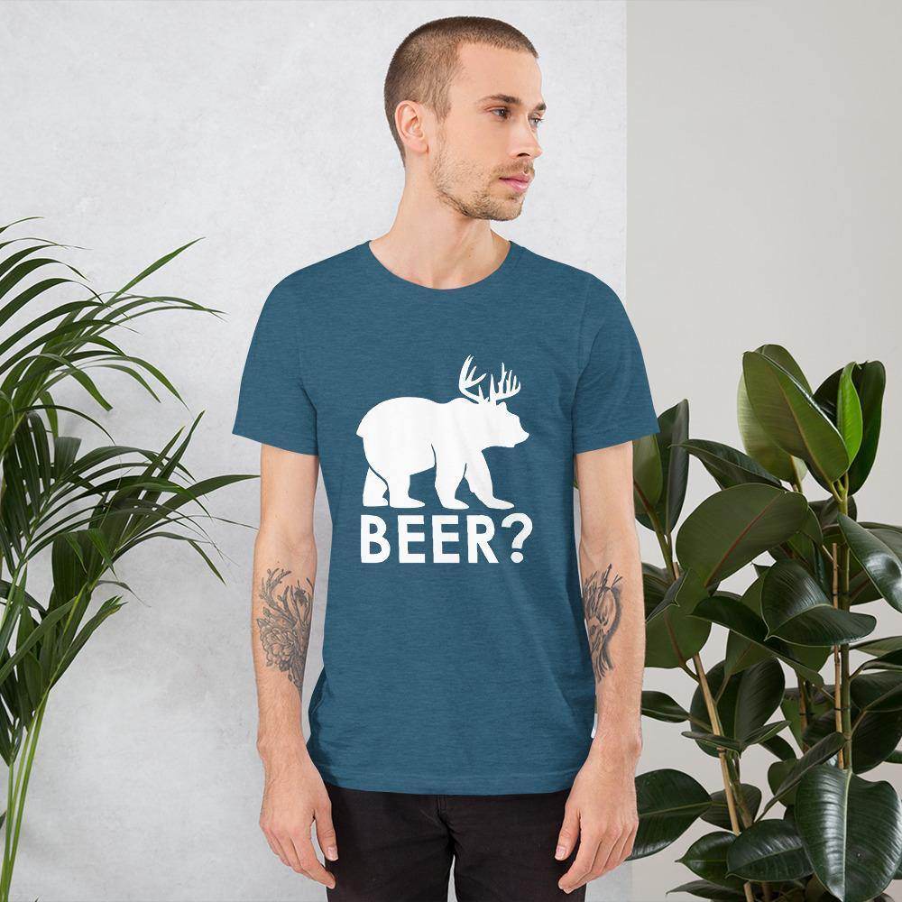 Beer? (white) - Short-Sleeve Unisex T-Shirt - EdgyHaute