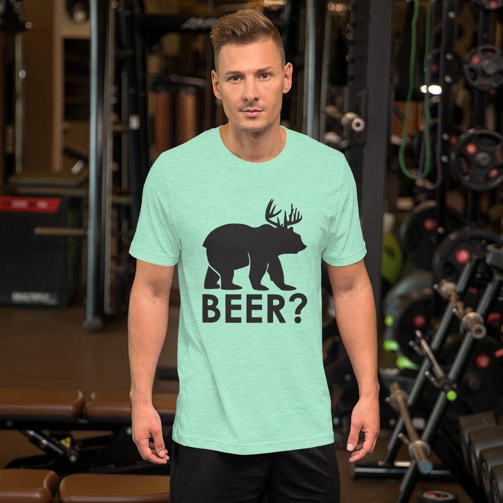 Beer? (black) - Short-Sleeve Unisex T-Shirt - EdgyHaute