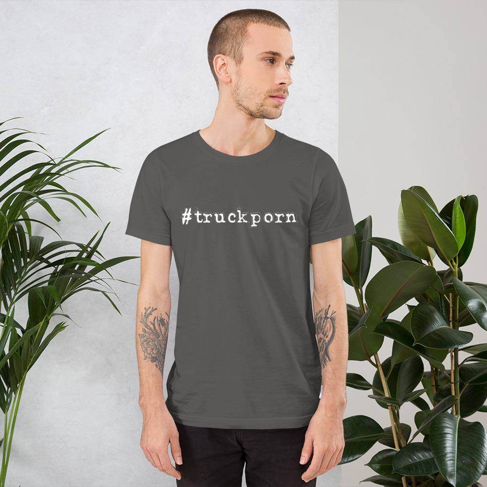 #truckporn (white) - Short-Sleeve Unisex T-Shirt - EdgyHaute
