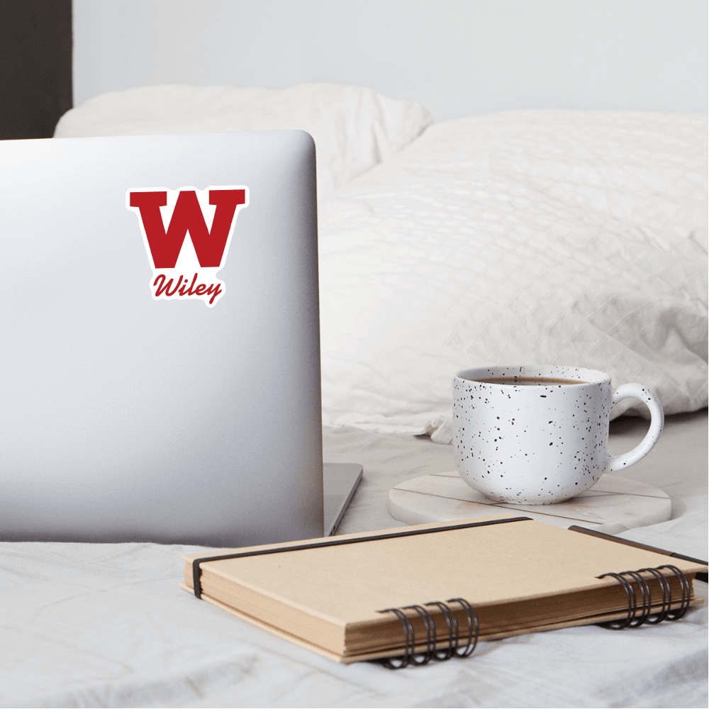 Wiley HS Red Streaks - Wiley W - Sticker - white matte