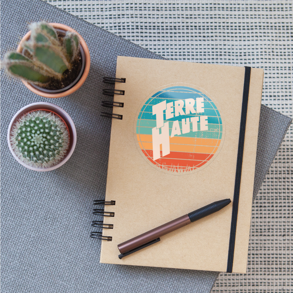Terre Haute - Vintage Sunset - Sticker - transparent glossy