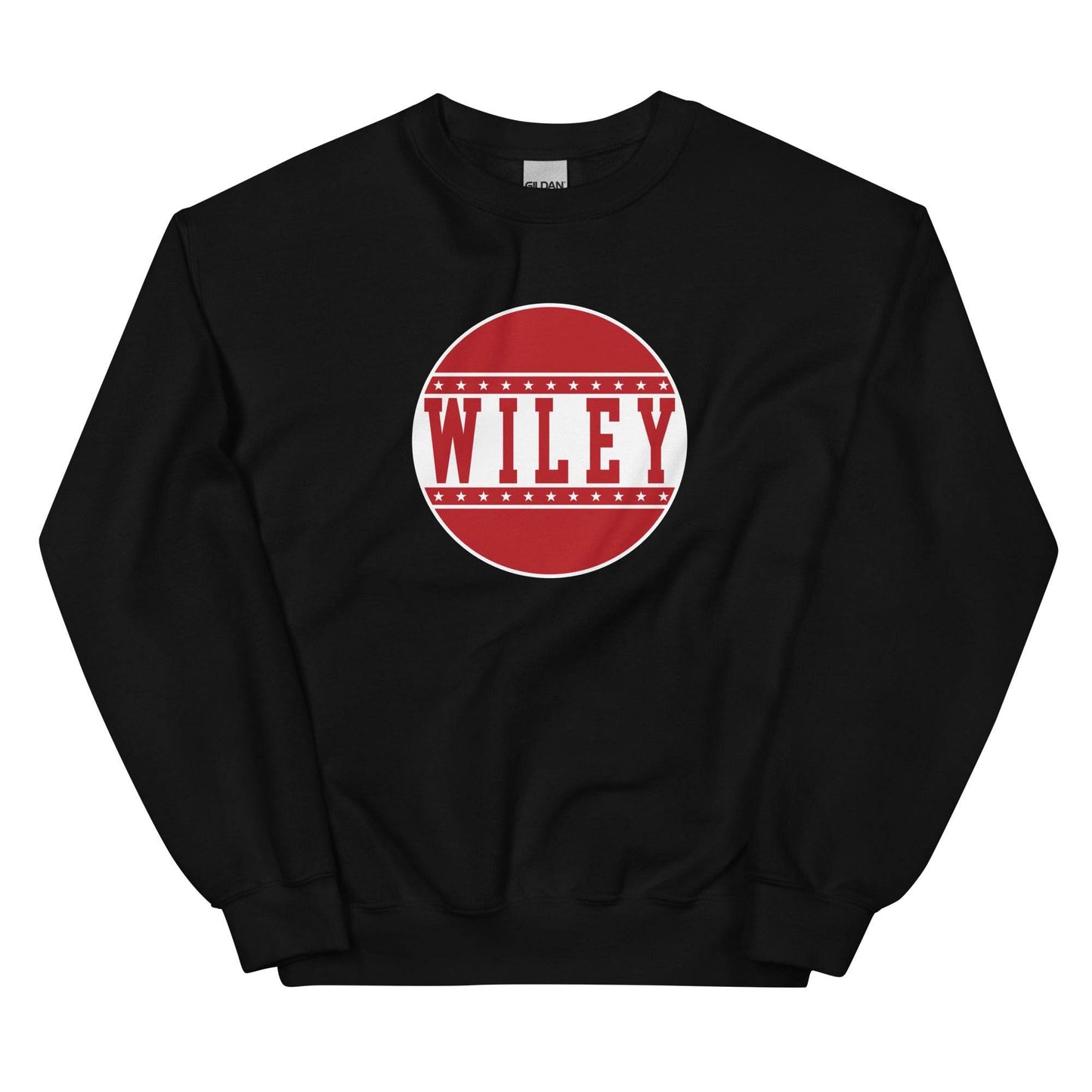 Wiley HS Red Streaks - button design - Unisex Sweatshirt - EdgyHaute