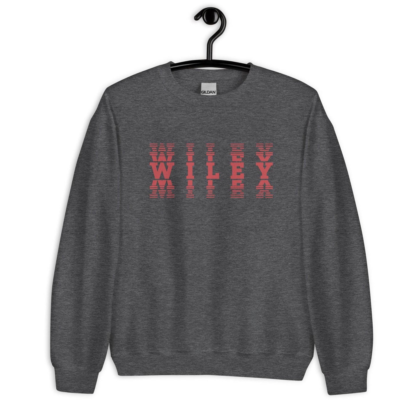 Wiley HS Red Streaks - faded text - Unisex Sweatshirt - EdgyHaute