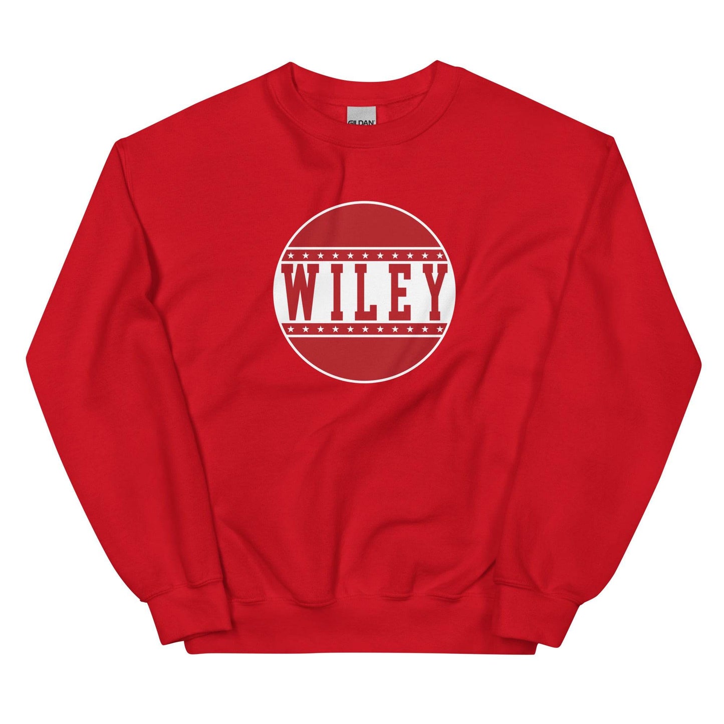 Wiley HS Red Streaks - button design - Unisex Sweatshirt - EdgyHaute
