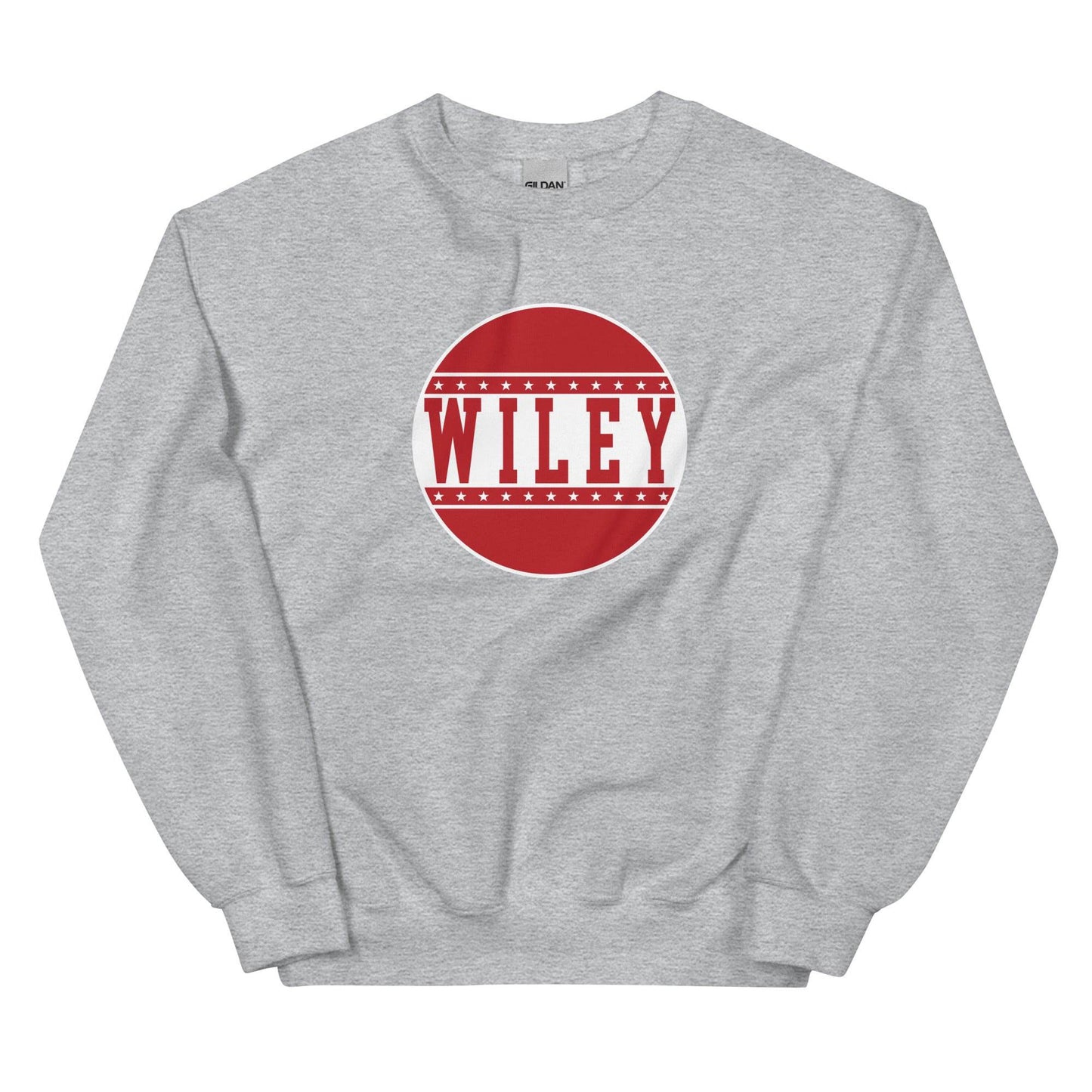 Wiley HS Red Streaks - button design - Unisex Sweatshirt - EdgyHaute