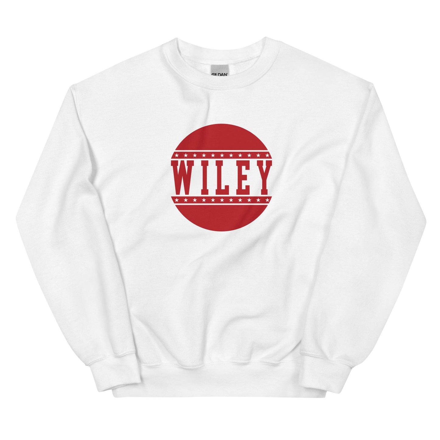 Wiley HS Red Streaks - button design - Unisex Sweatshirt - EdgyHaute