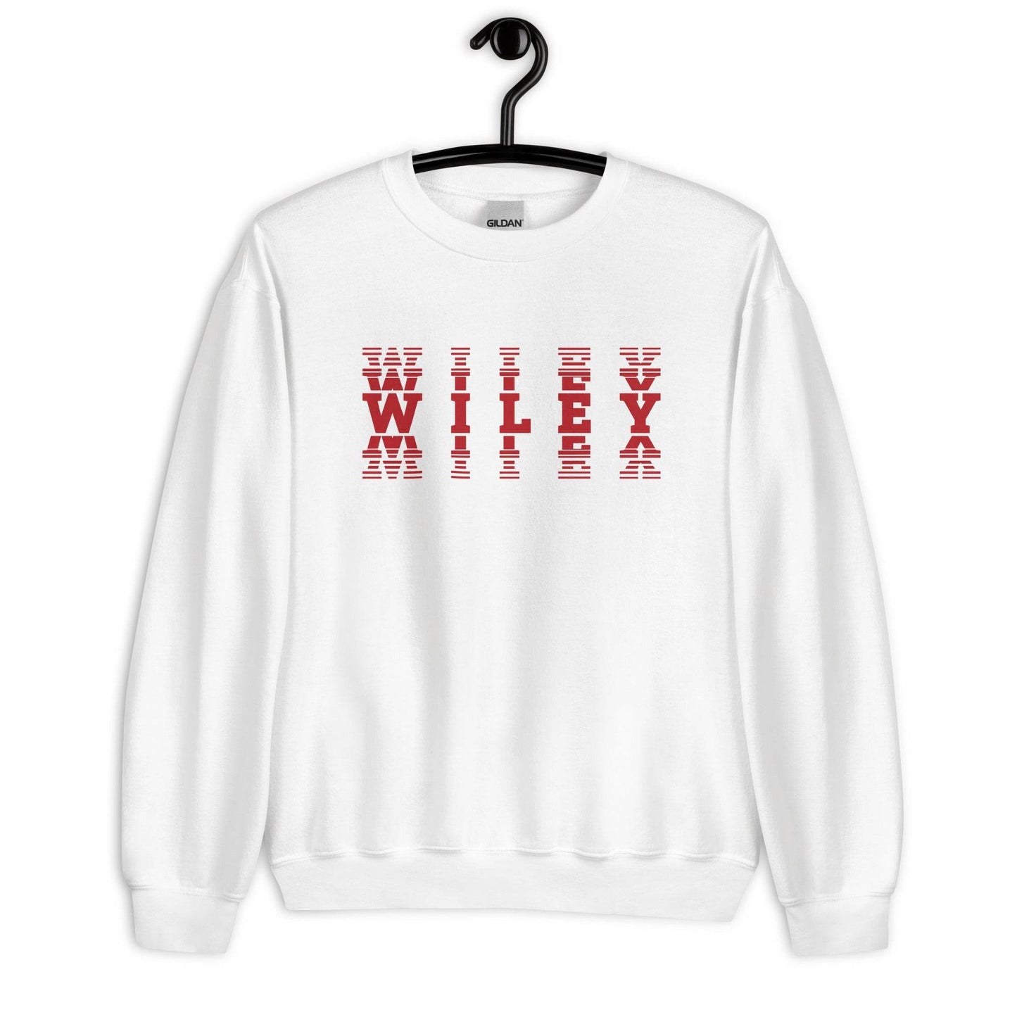Wiley HS Red Streaks - faded text - Unisex Sweatshirt - EdgyHaute