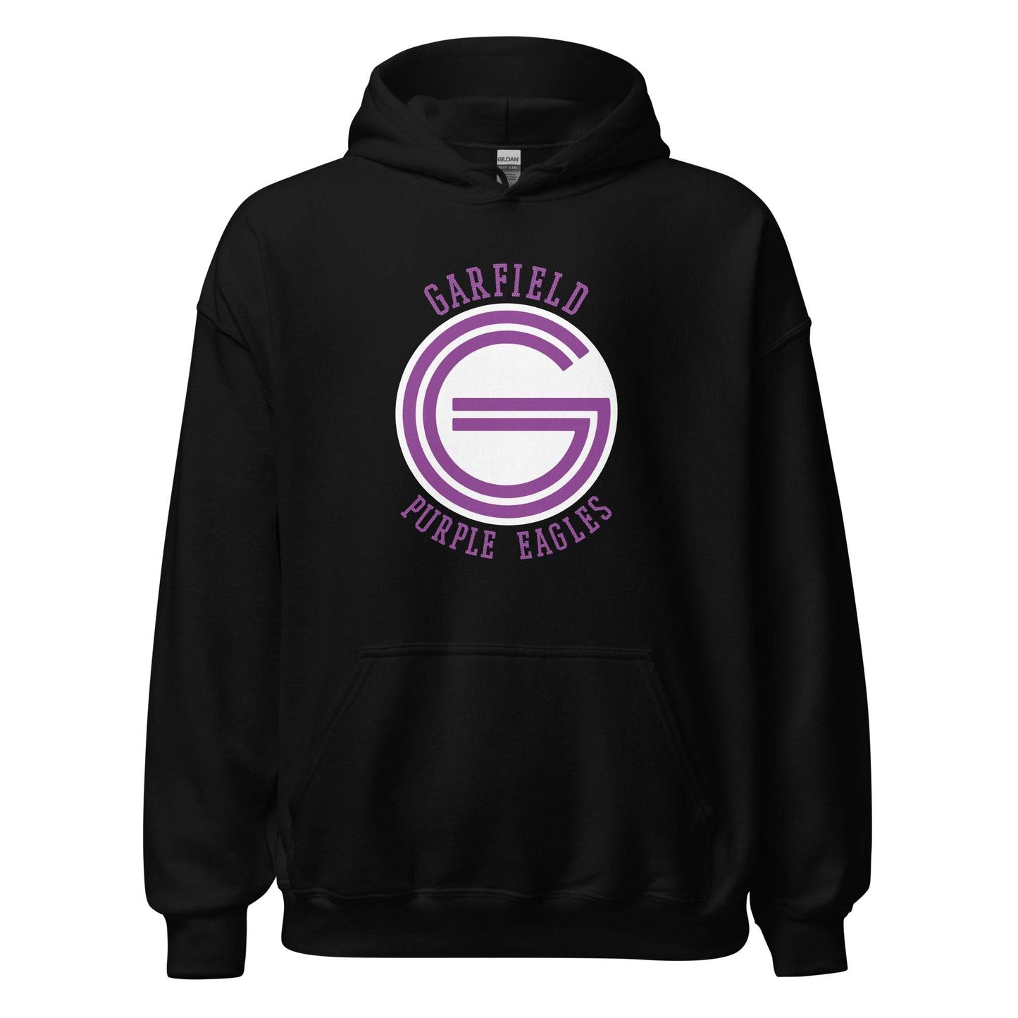 Garfield HS Purple Eagles - center court design - Unisex Hoodie - EdgyHaute