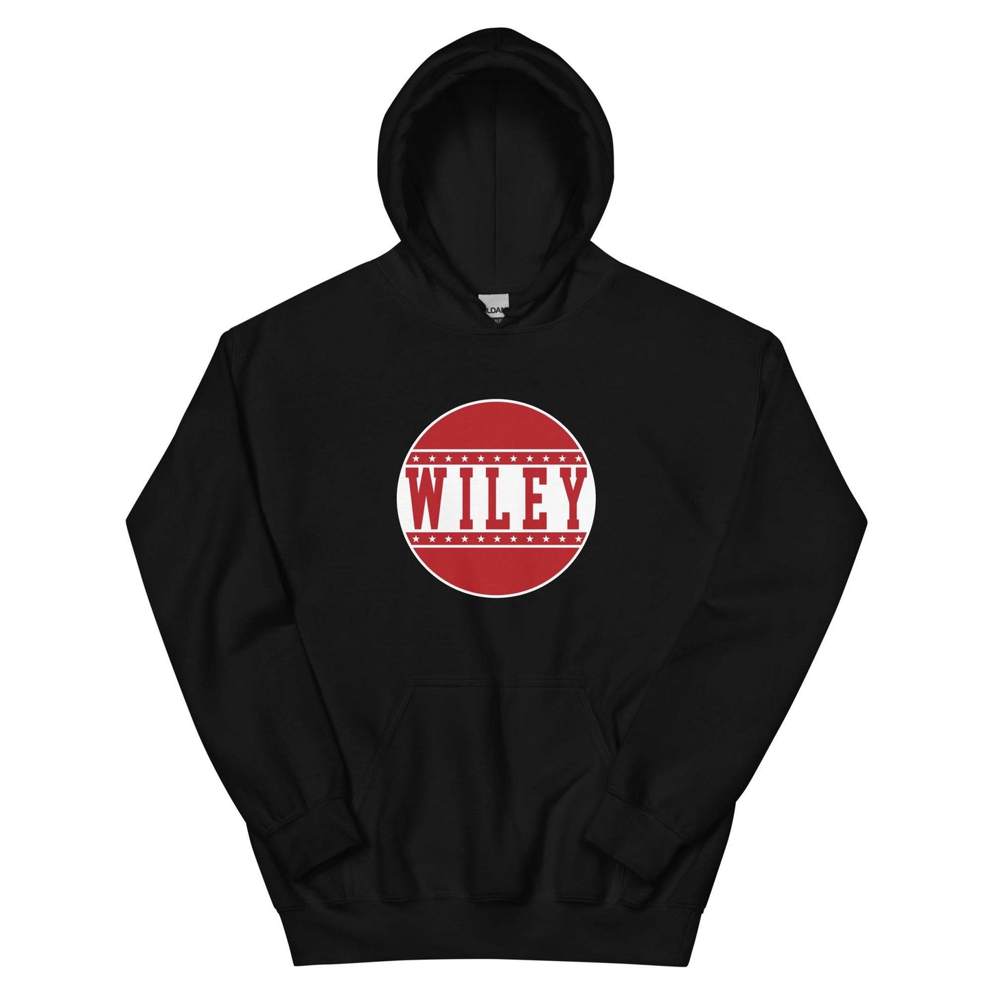 Wiley HS Red Streaks - button design - Unisex Hoodie - EdgyHaute