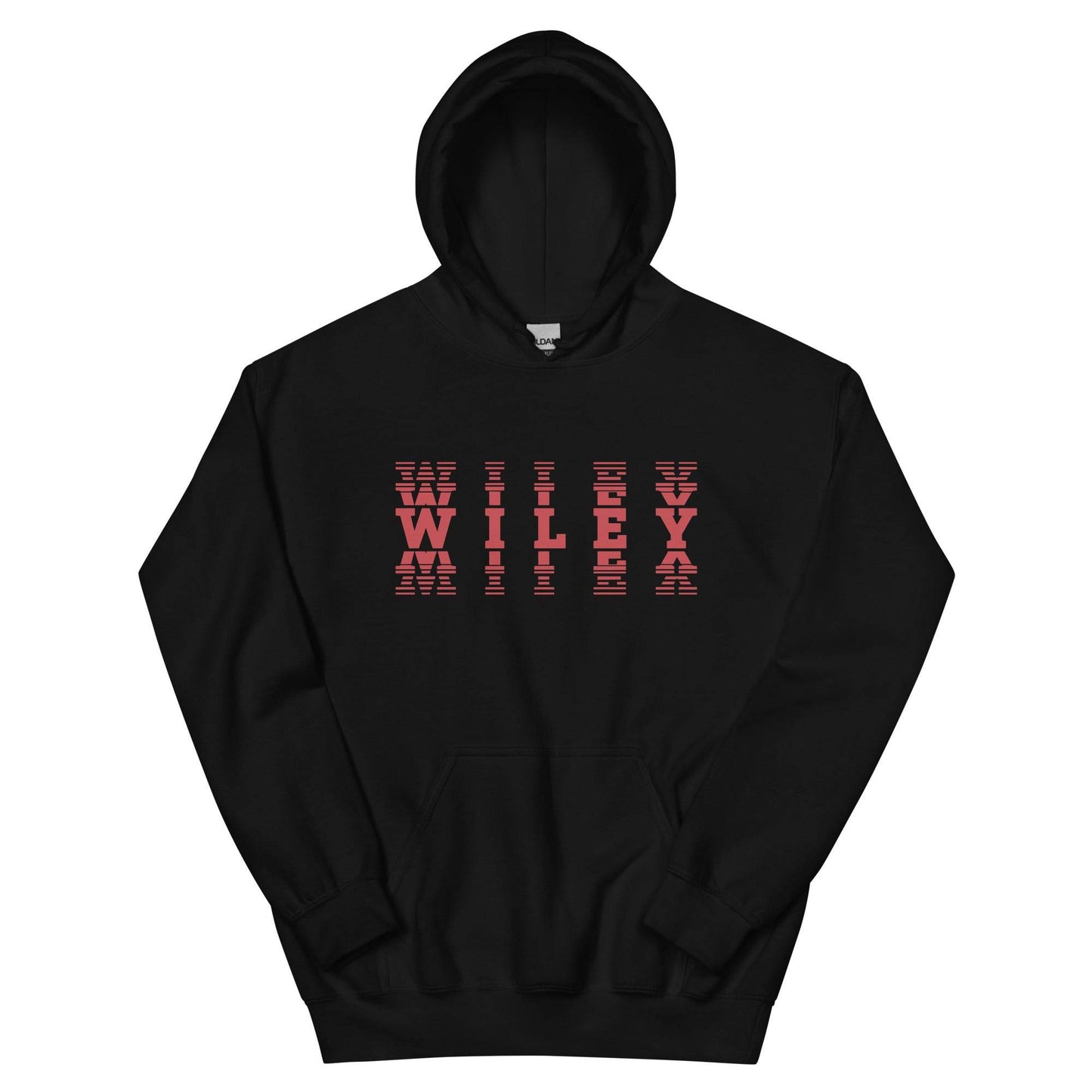 Wiley HS Red Streaks - faded text - Unisex Hoodie - EdgyHaute