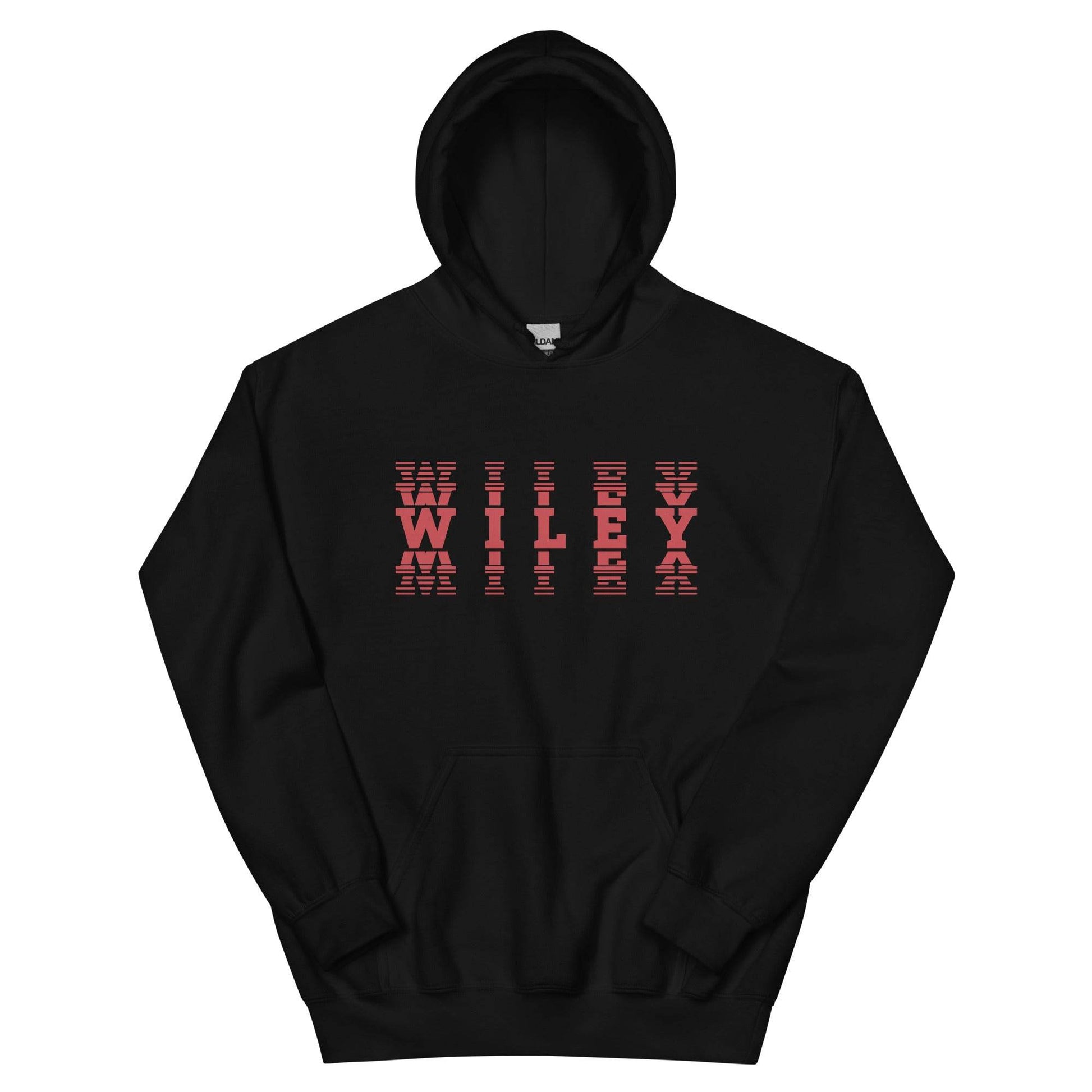 Wiley HS Red Streaks - faded text  -  Unisex Hoodie - EdgyHaute