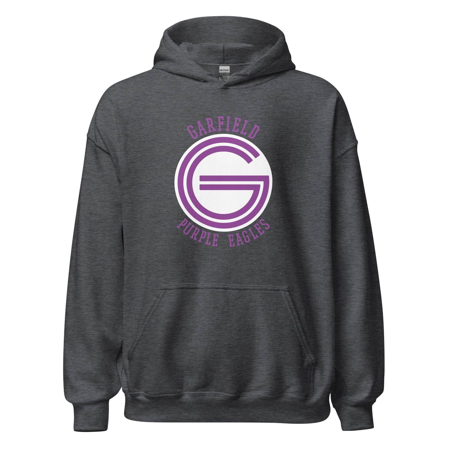 Garfield HS Purple Eagles - center court design - Unisex Hoodie - EdgyHaute