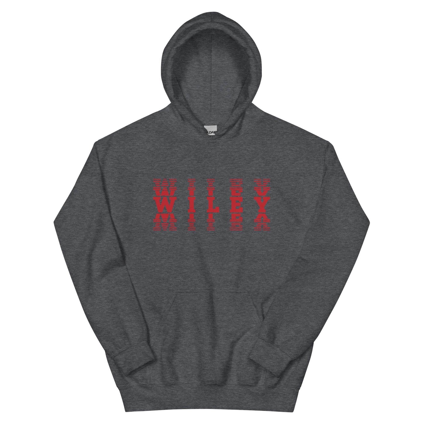 Wiley HS Red Streaks - faded text - Unisex Hoodie - EdgyHaute