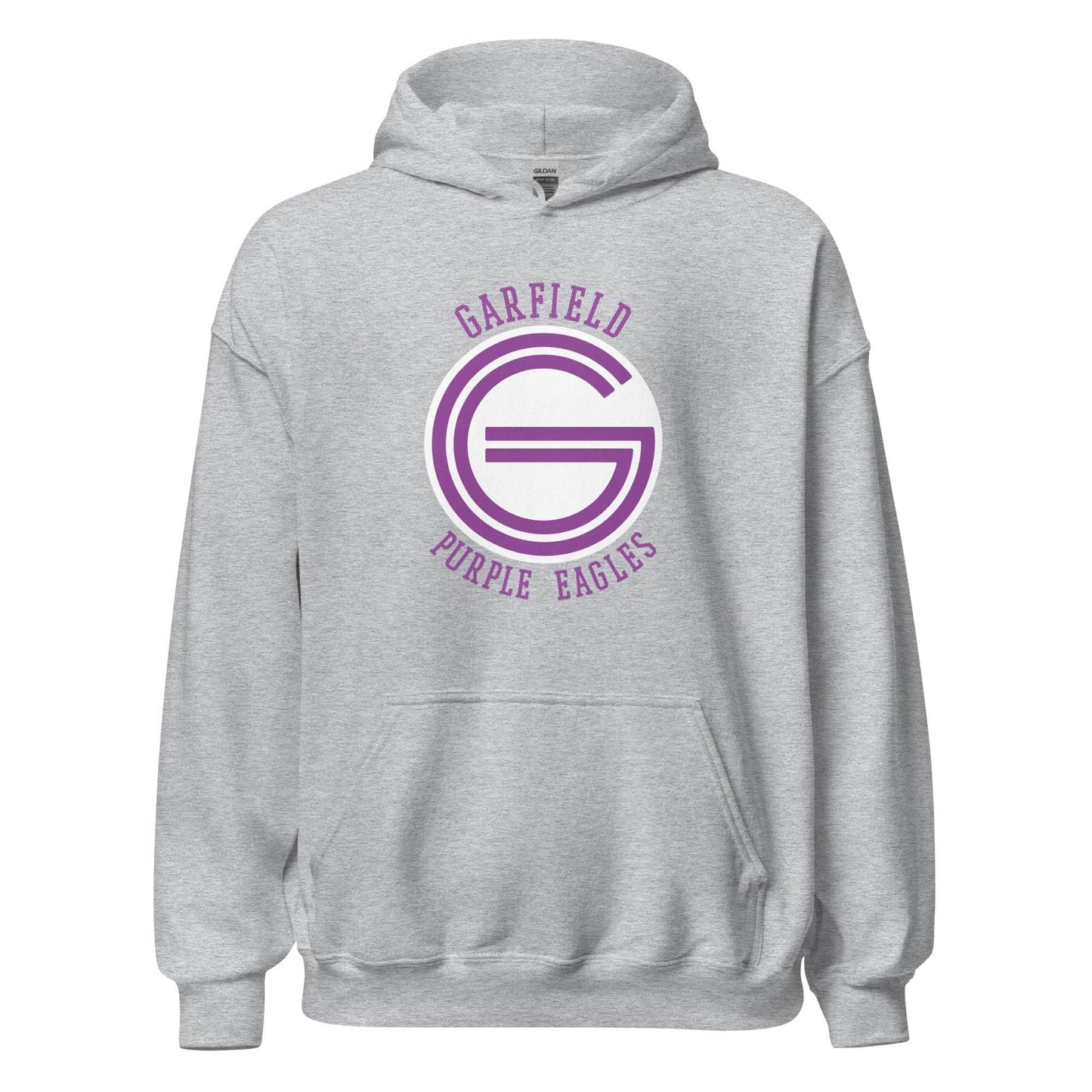 Garfield HS Purple Eagles - center court design - Unisex Hoodie - EdgyHaute