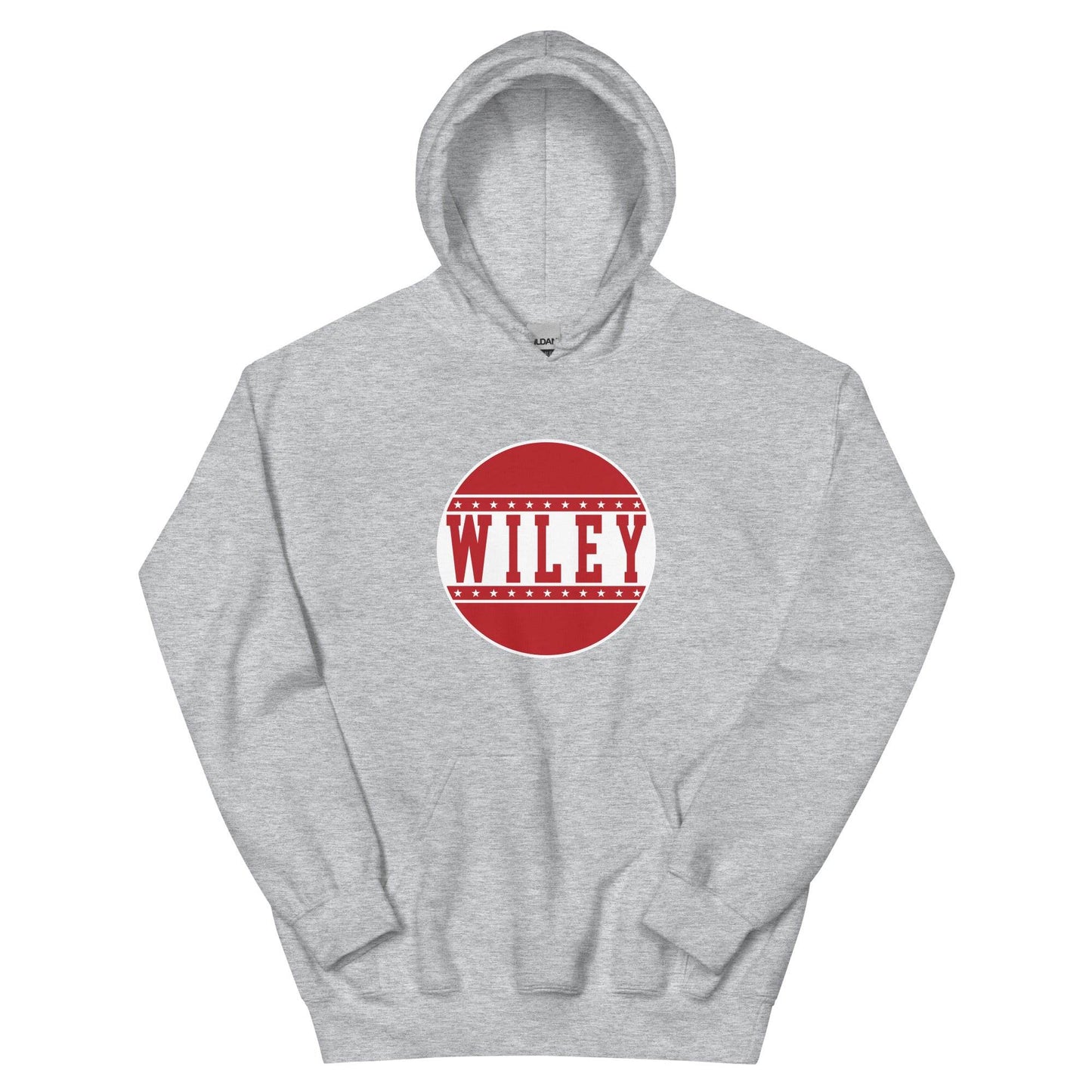 Wiley HS Red Streaks - button design - Unisex Hoodie - EdgyHaute