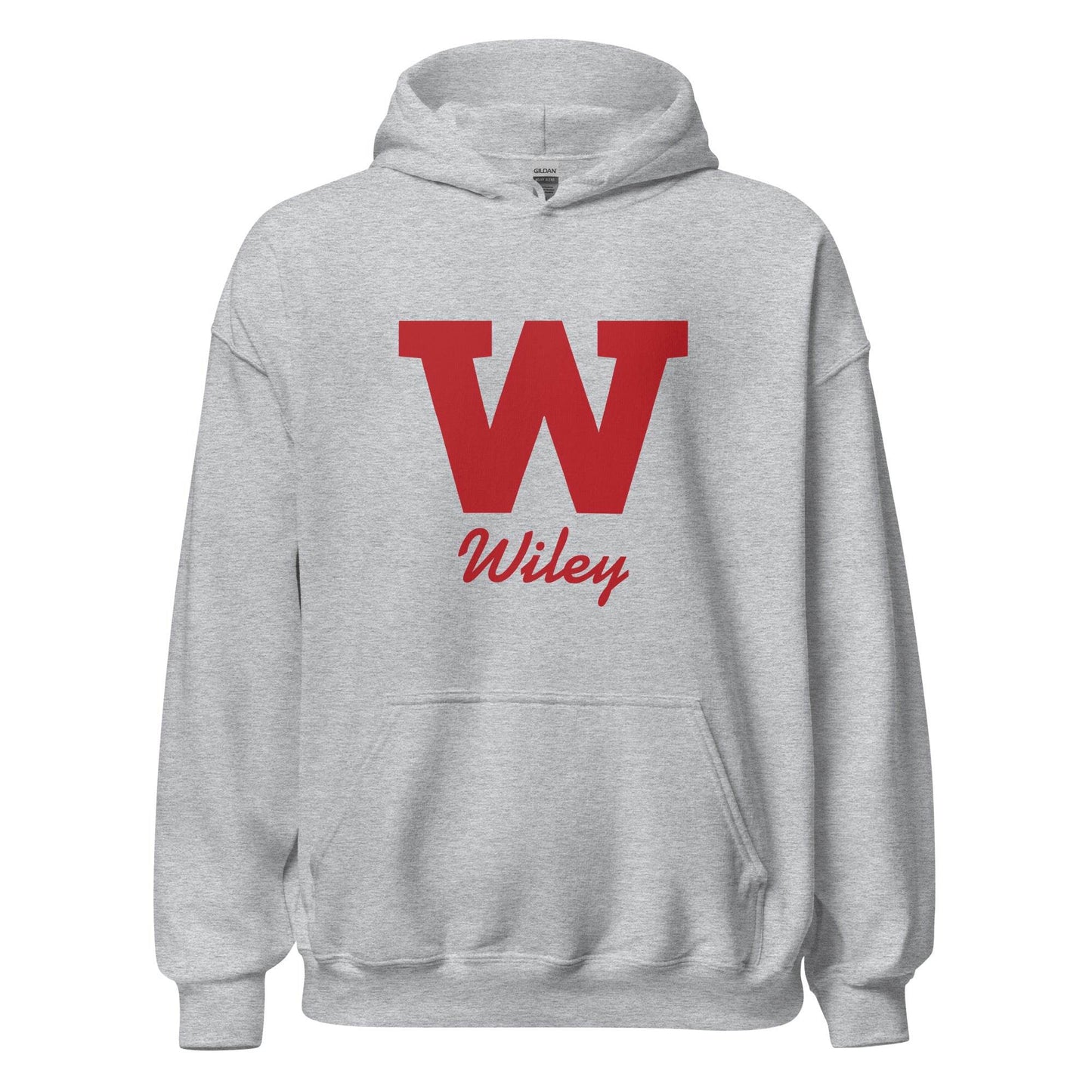 Wiley HS Red Streaks - Wiley W - Unisex Hoodie - EdgyHaute