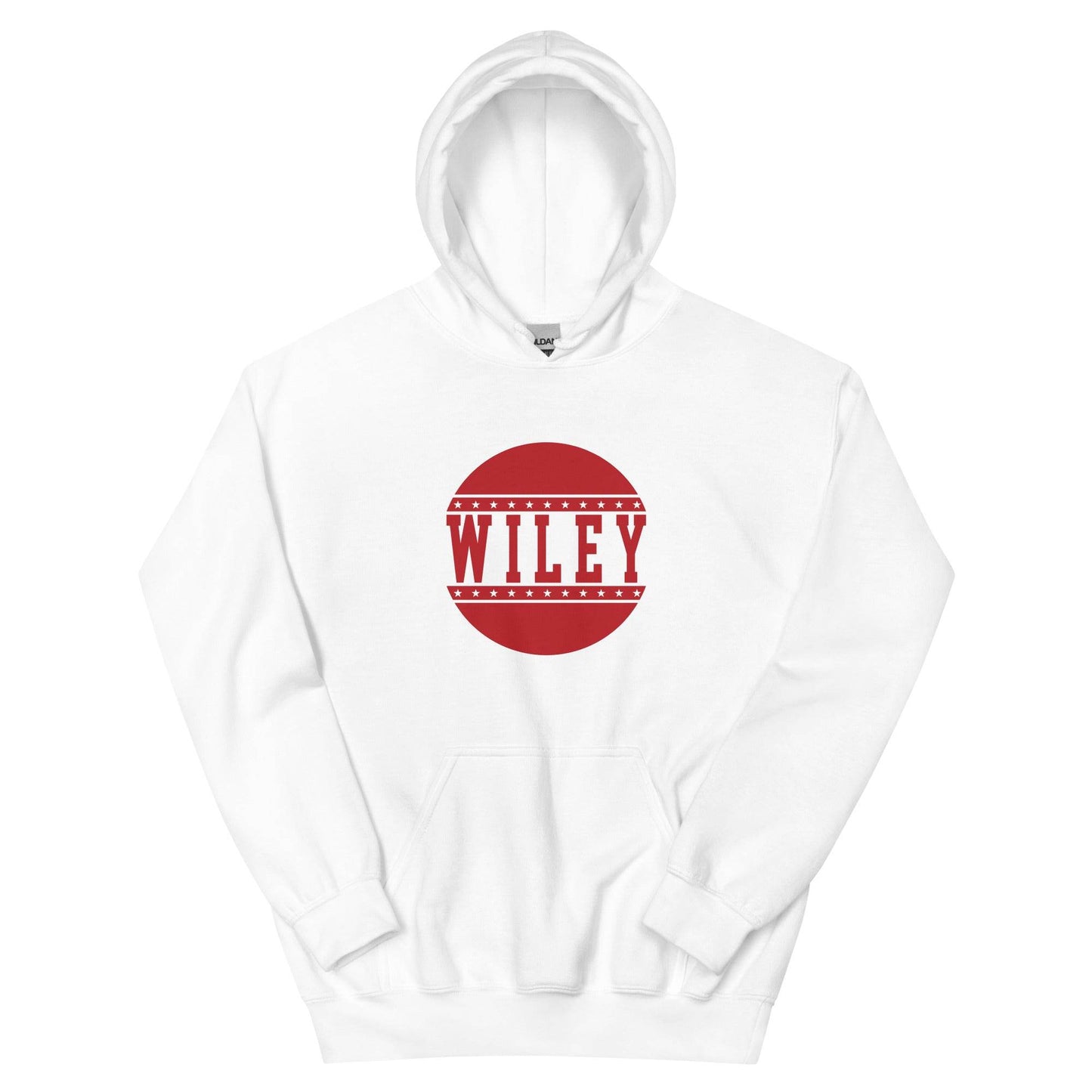 Wiley HS Red Streaks - button design - Unisex Hoodie - EdgyHaute