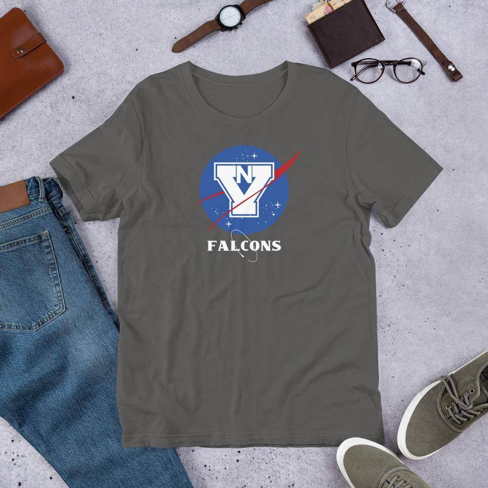 North Vermillion Jr/Sr HS - NASA inspired logo - Short-Sleeve Unisex T-Shirt - EdgyHaute