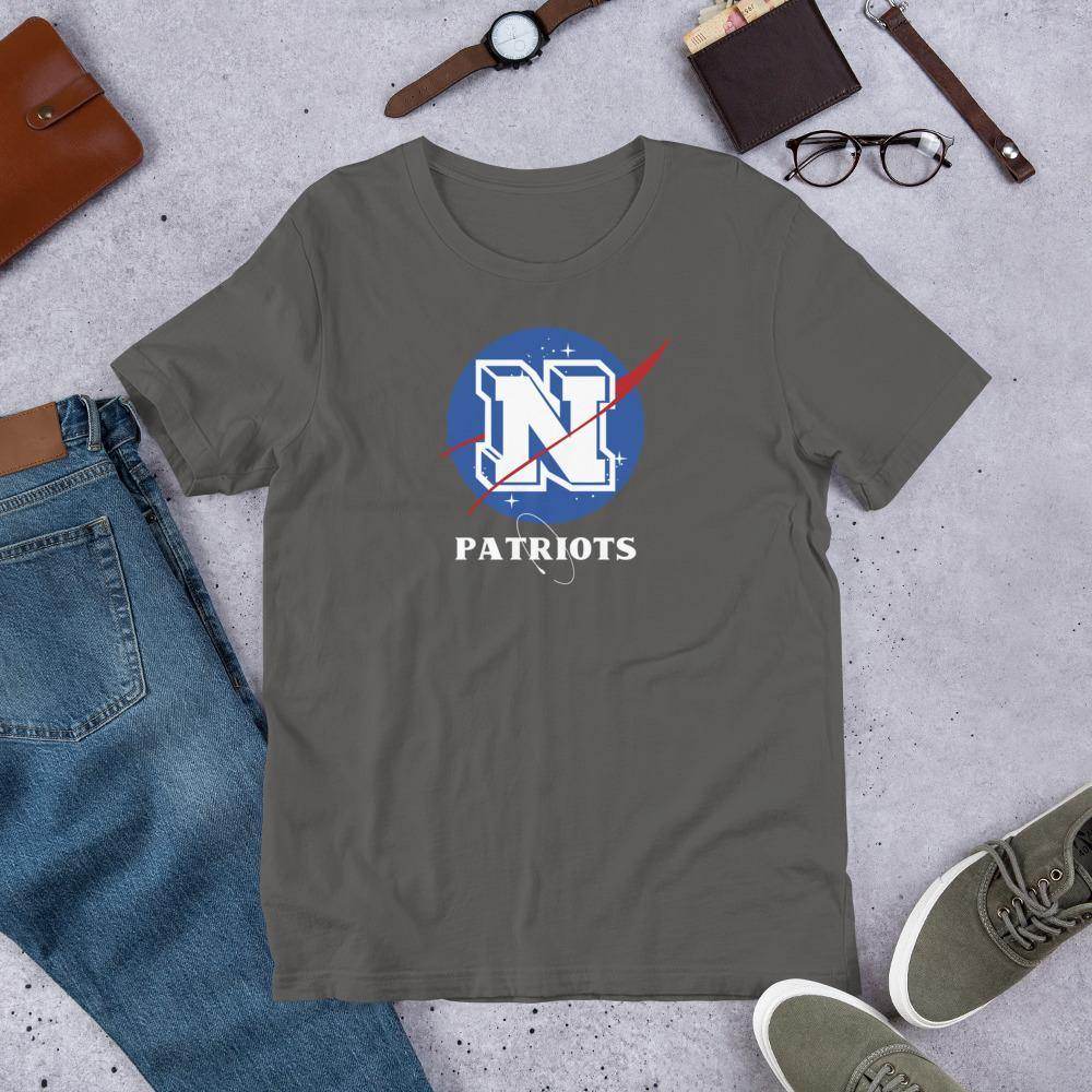 Terre Haute North HS Patriots - NASA inspired logo - Short-Sleeve Unisex T-Shirt - EdgyHaute
