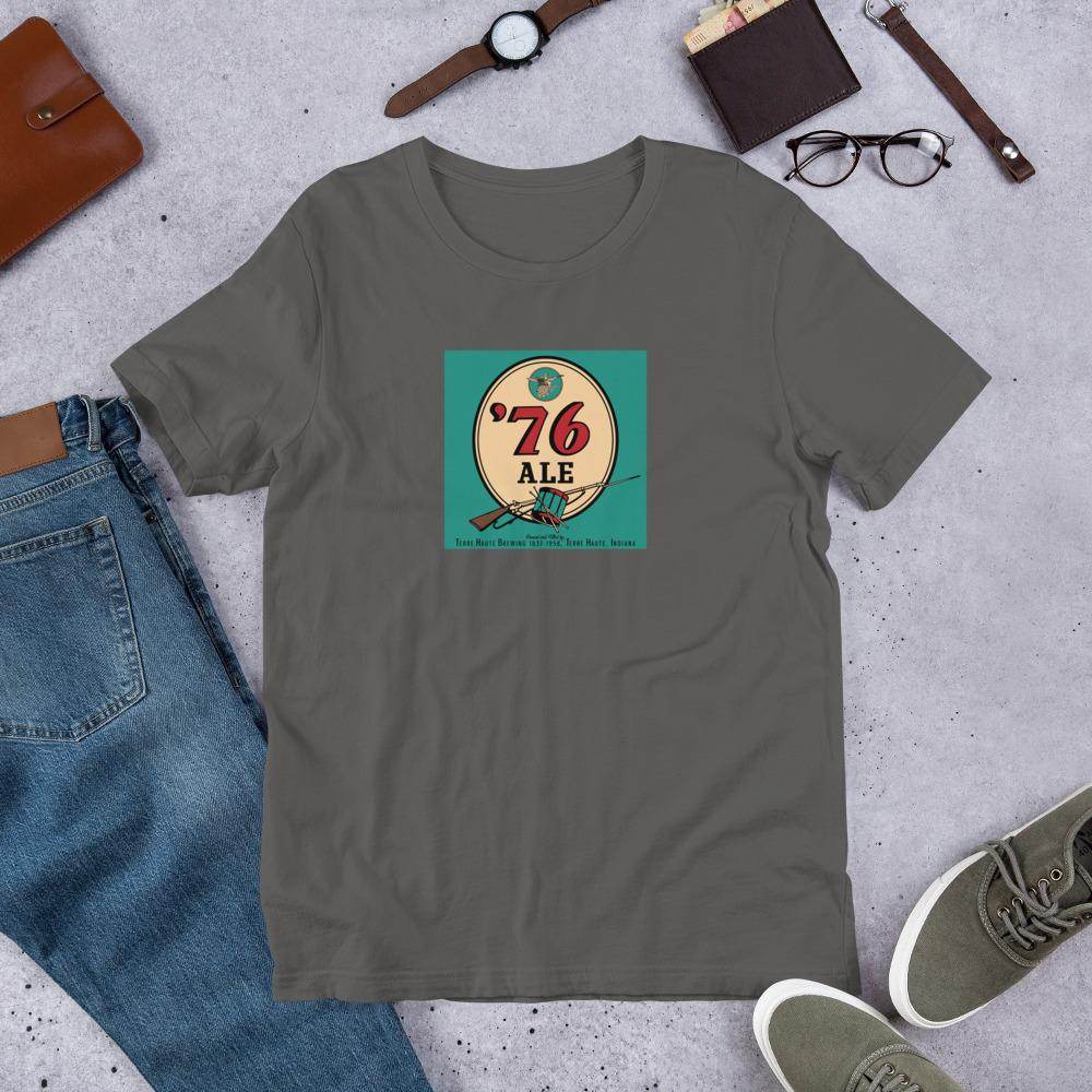 76 Ale (can label) - Terre Haute Indiana - Short-Sleeve Unisex T-Shirt - EdgyHaute