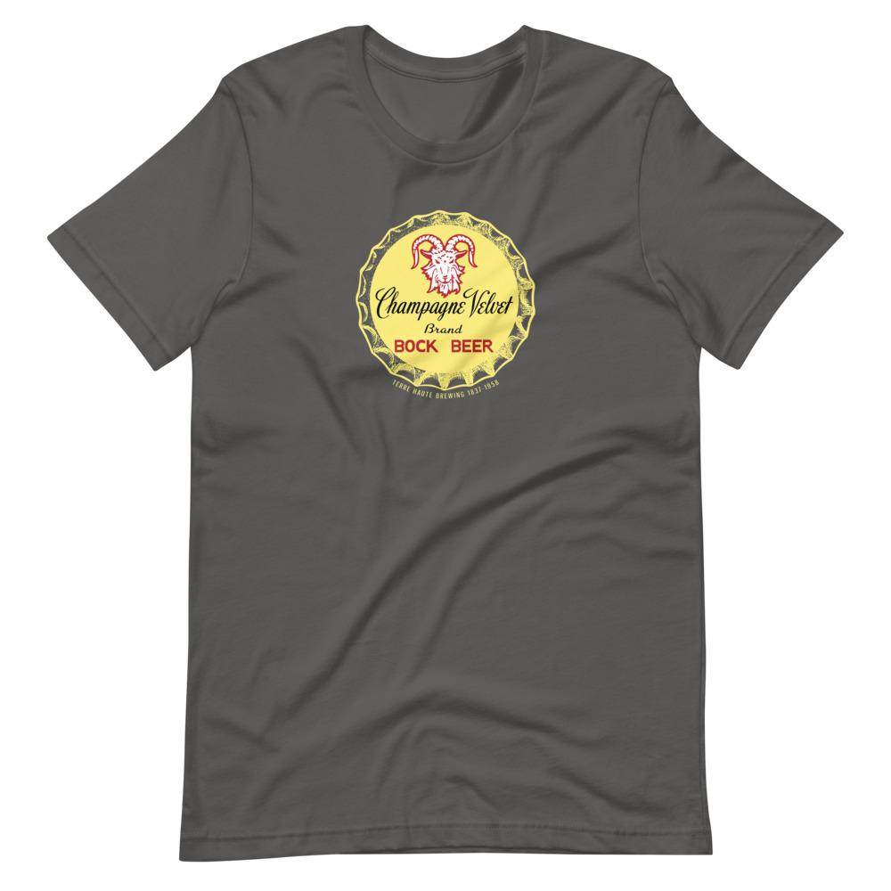 Champagne Velvet Bock Beer (cap 1) - Terre Haute Indiana - Short-Sleeve Unisex T-Shirt - EdgyHaute
