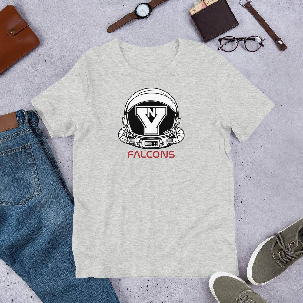 North Vermillion Jr/Sr HS - astronaut helmet - Short-Sleeve Unisex T-Shirt - EdgyHaute