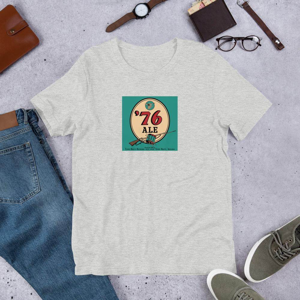 76 Ale (can label) - Terre Haute Indiana - Short-Sleeve Unisex T-Shirt - EdgyHaute
