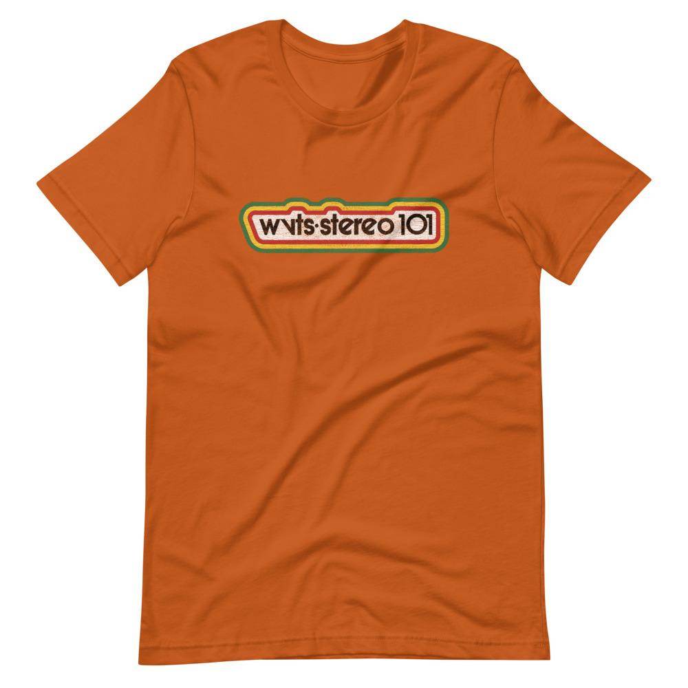 WVTS 101 - Stereo 101 (distressed) - Terre Haute Indiana - Short-Sleeve Unisex T-Shirt - EdgyHaute