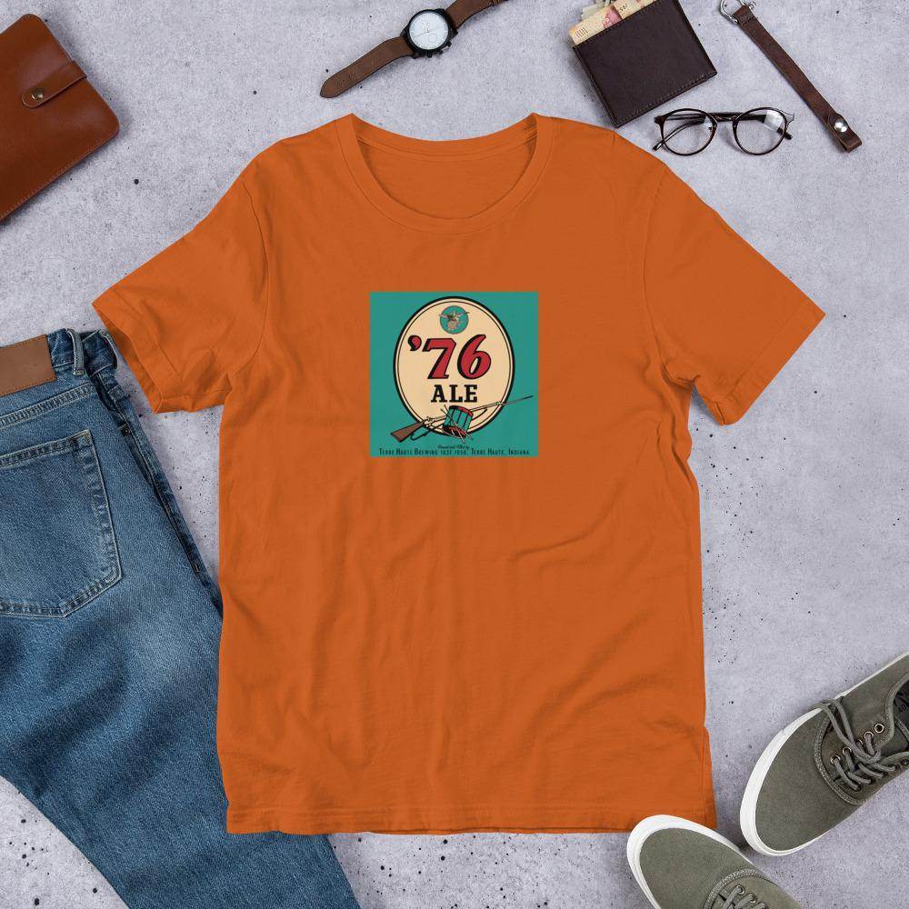 76 Ale (can label) - Terre Haute Indiana - Short-Sleeve Unisex T-Shirt - EdgyHaute