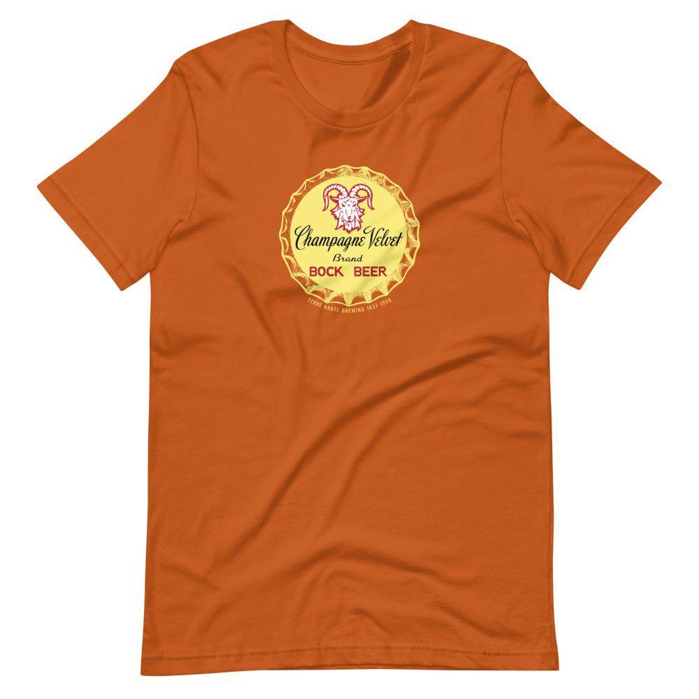 Champagne Velvet Bock Beer (cap 1) - Terre Haute Indiana - Short-Sleeve Unisex T-Shirt - EdgyHaute