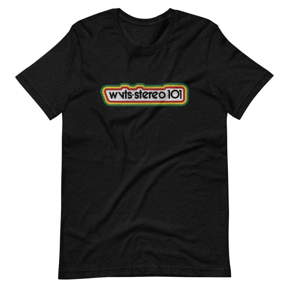 WVTS 101 - Stereo 101 (distressed) - Terre Haute Indiana - Short-Sleeve Unisex T-Shirt - EdgyHaute