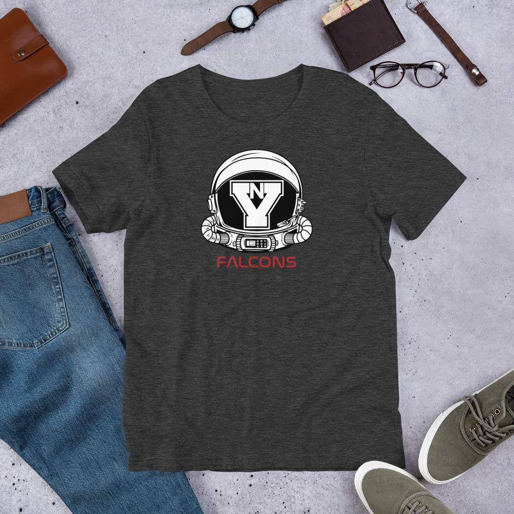North Vermillion Jr/Sr HS - astronaut helmet - Short-Sleeve Unisex T-Shirt - EdgyHaute