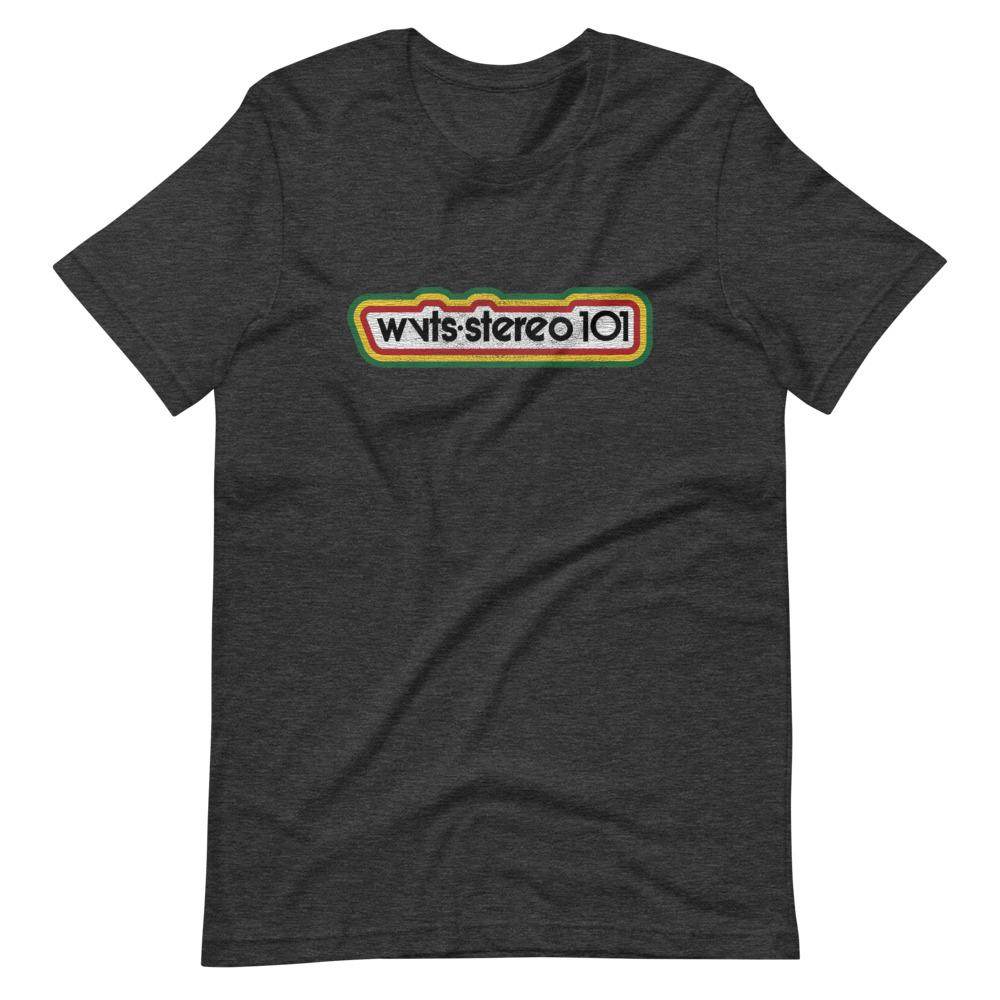 WVTS 101 - Stereo 101 (distressed) - Terre Haute Indiana - Short-Sleeve Unisex T-Shirt - EdgyHaute