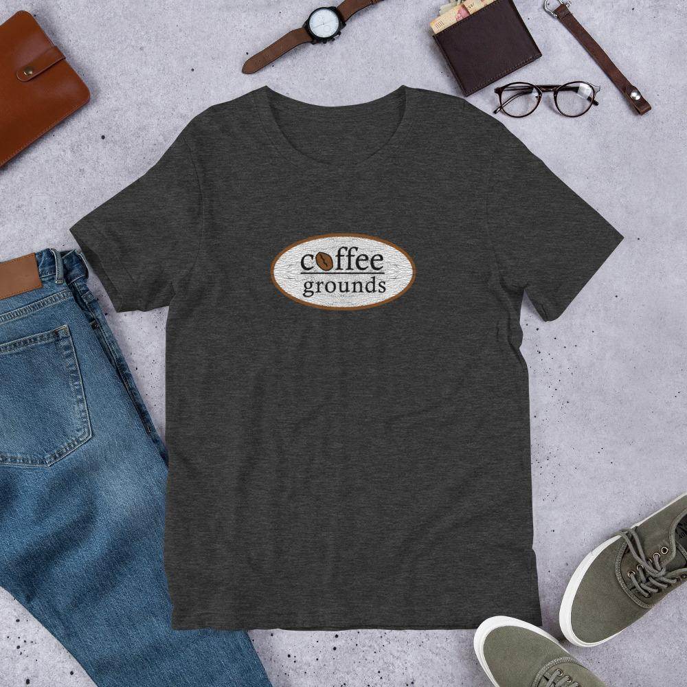 Coffee Grounds (distressed) - Terre Haute Indiana - Short-Sleeve Unisex T-Shirt - EdgyHaute