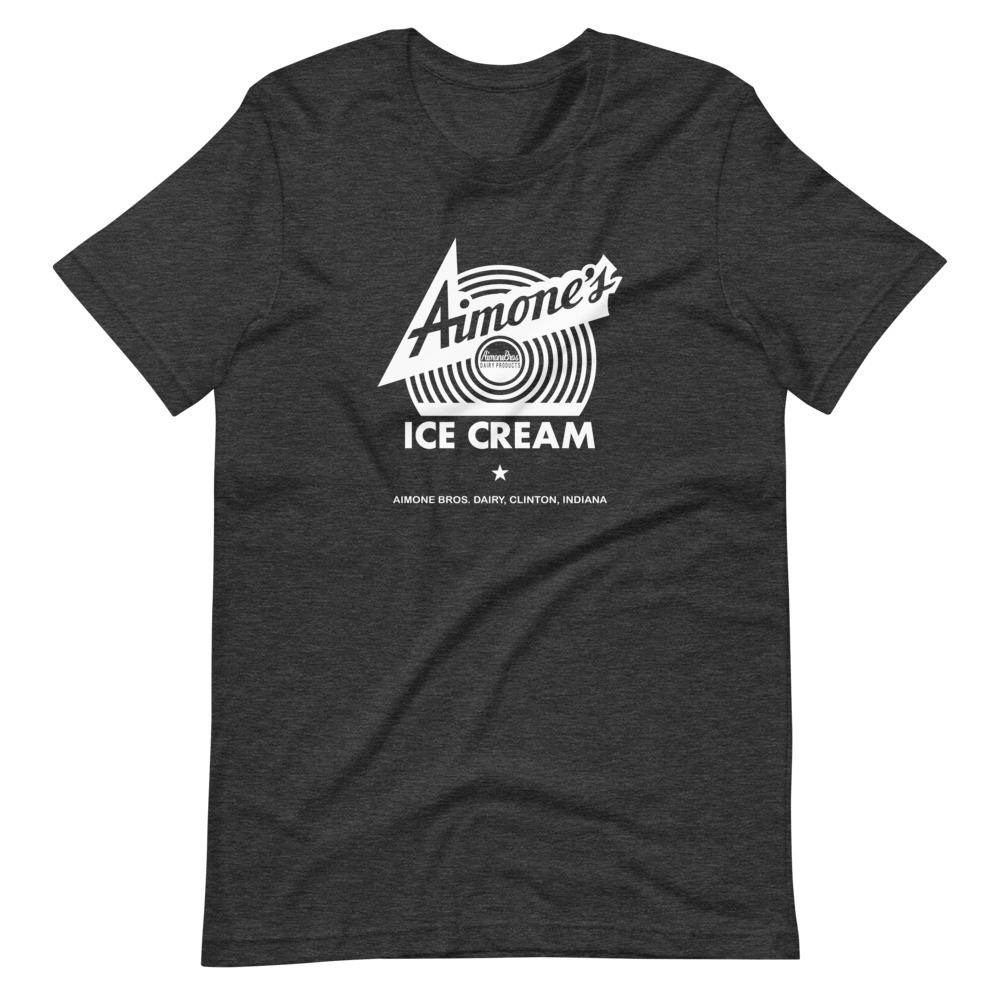Aimone's Ice Cream (white) - Clinton Indiana - Short-Sleeve Unisex T-Shirt - EdgyHaute