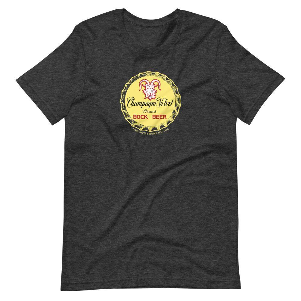 Champagne Velvet Bock Beer (cap 1) - Terre Haute Indiana - Short-Sleeve Unisex T-Shirt - EdgyHaute