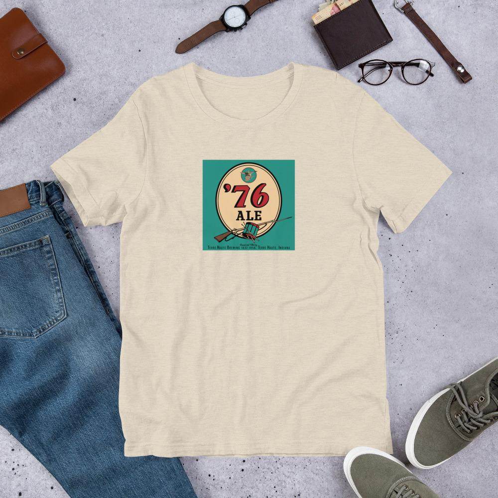 76 Ale (can label) - Terre Haute Indiana - Short-Sleeve Unisex T-Shirt - EdgyHaute