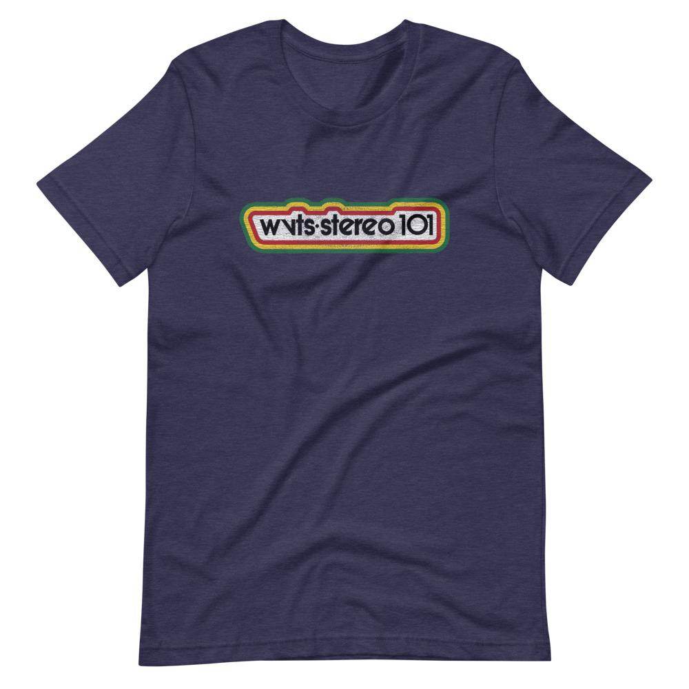 WVTS 101 - Stereo 101 (distressed) - Terre Haute Indiana - Short-Sleeve Unisex T-Shirt - EdgyHaute