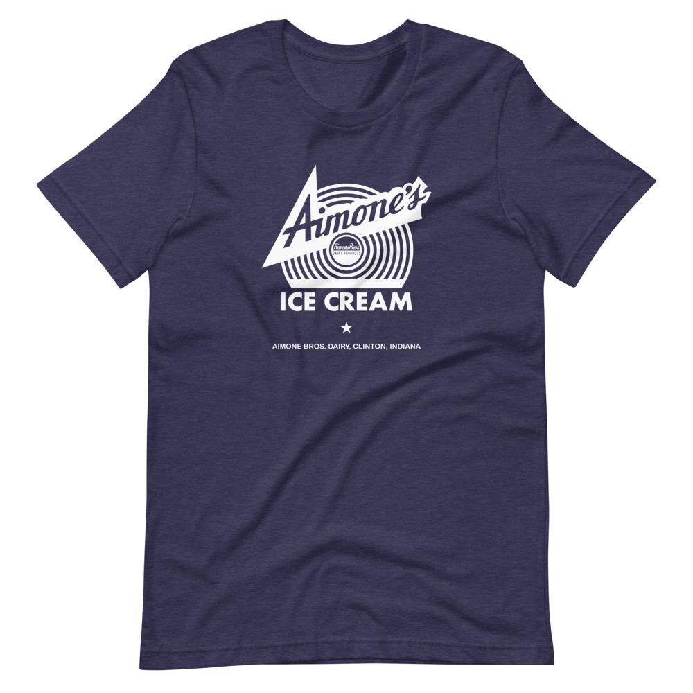 Aimone's Ice Cream (white) - Clinton Indiana - Short-Sleeve Unisex T-Shirt - EdgyHaute