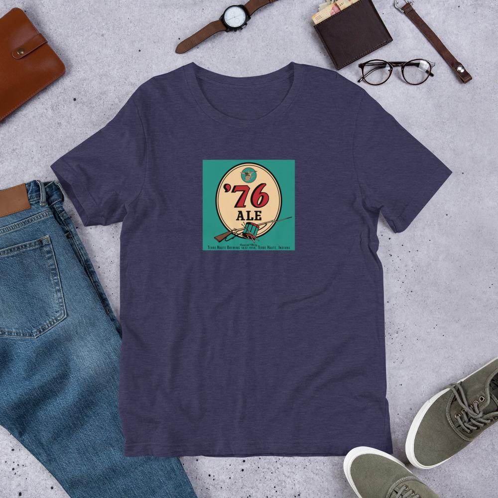 76 Ale (can label) - Terre Haute Indiana - Short-Sleeve Unisex T-Shirt - EdgyHaute