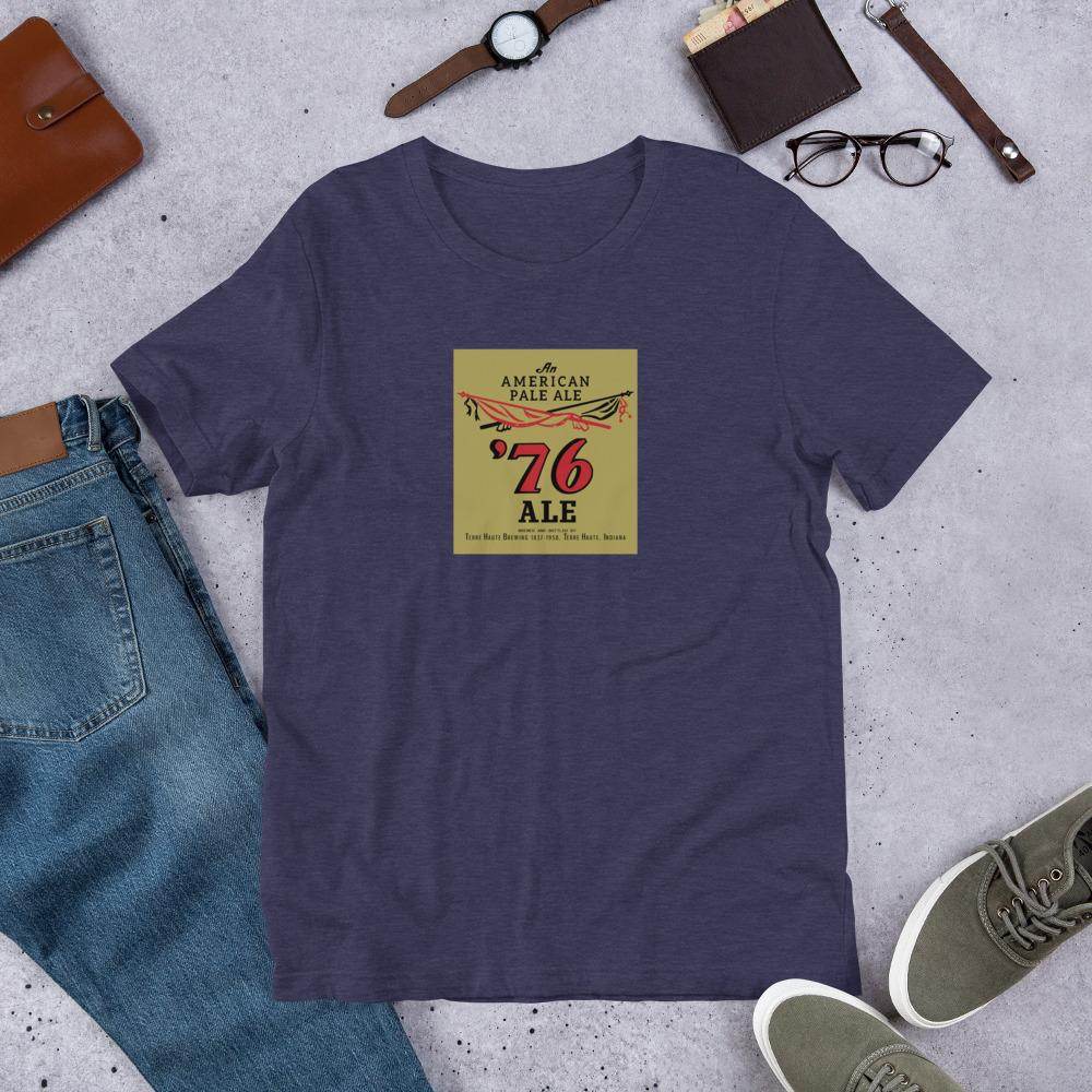 76 Ale (bottle label) - Terre Haute Indiana - Short-Sleeve Unisex T-Shirt - EdgyHaute
