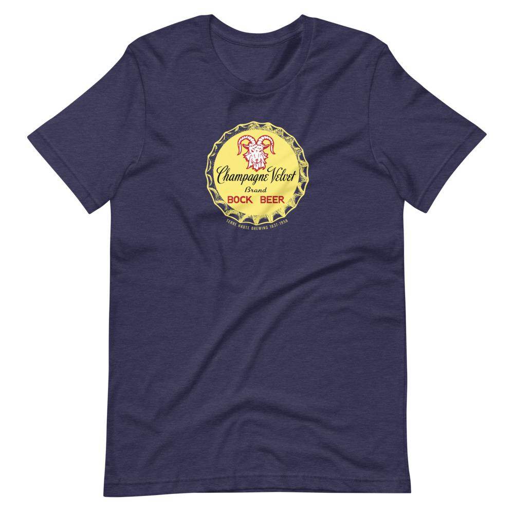 Champagne Velvet Bock Beer (cap 1) - Terre Haute Indiana - Short-Sleeve Unisex T-Shirt - EdgyHaute